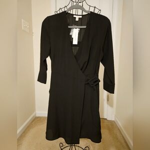 Topshop Black Quarter Sleeve Dress